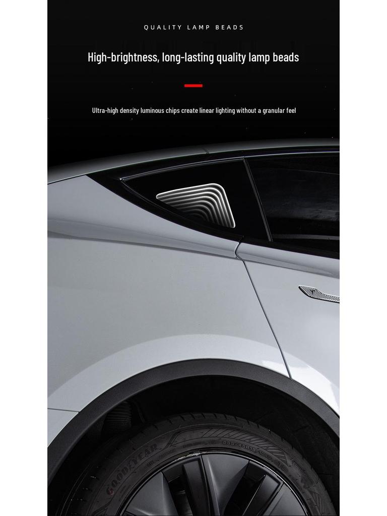 ModelY 21-23 Triangle Window Ambient Mirror Light Mod