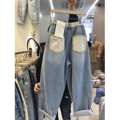 Dames Lente Gescheurde Mode Street Jeans Hoge Taille Rits Rechte Casual Losse Blauwe Denim Korte Broek