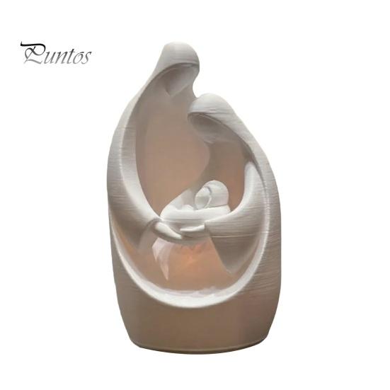 Lines Figure Family of 3 Figurine 3D Printed Parents And Kids Statue Themed Christmas Decor Modern Sculpture for Living Room Bedroom Shelf TV Stand
