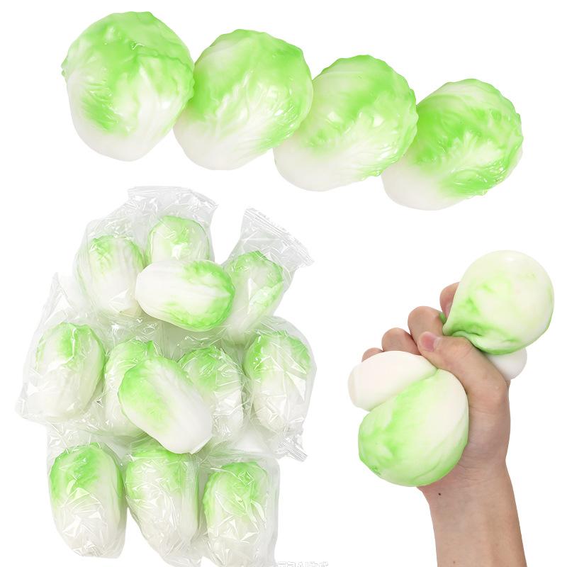 Simulation Vegetable Stress Relief Toy Slow Rebound Chinese Cabbage Carrot White Radish Fidget Squeeze Toy
