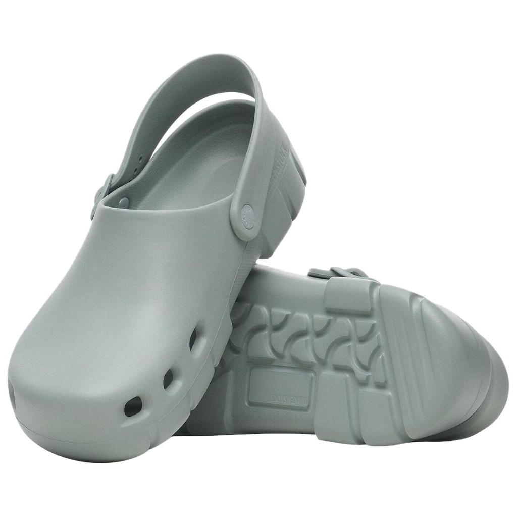 Birkenstock Birki Flow EVA Clogs Unisex Gray Green Regular Loose Fit 1029536