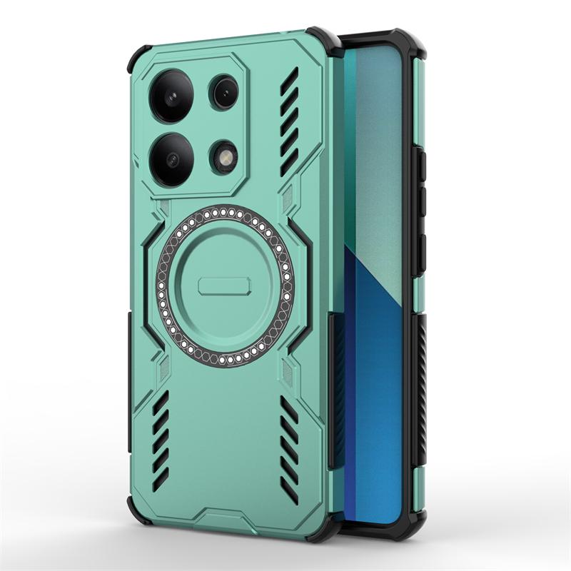 For Xiaomi Redmi Note 13 4G Case Redmi Note 13 4G Anti-knock Magnetic Adsorption Wireless Charge Cover For Redmi Note 13 4G Case