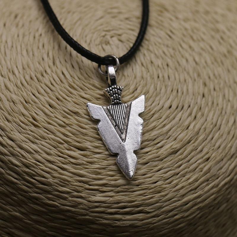 Buy Fashion Arrowhead Pendant Leather 