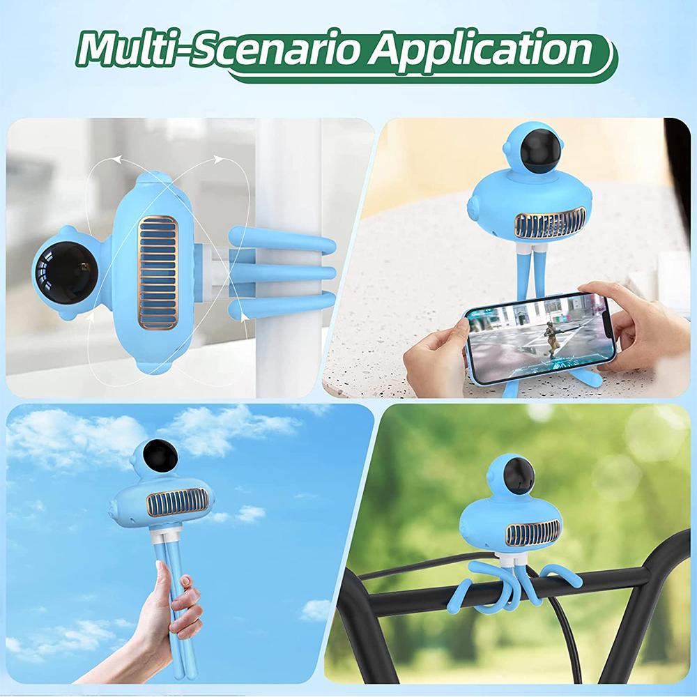 Stroller Fan 3000mAh Mini Portable Fan for Car Seat Crib Bike Treadmill Office