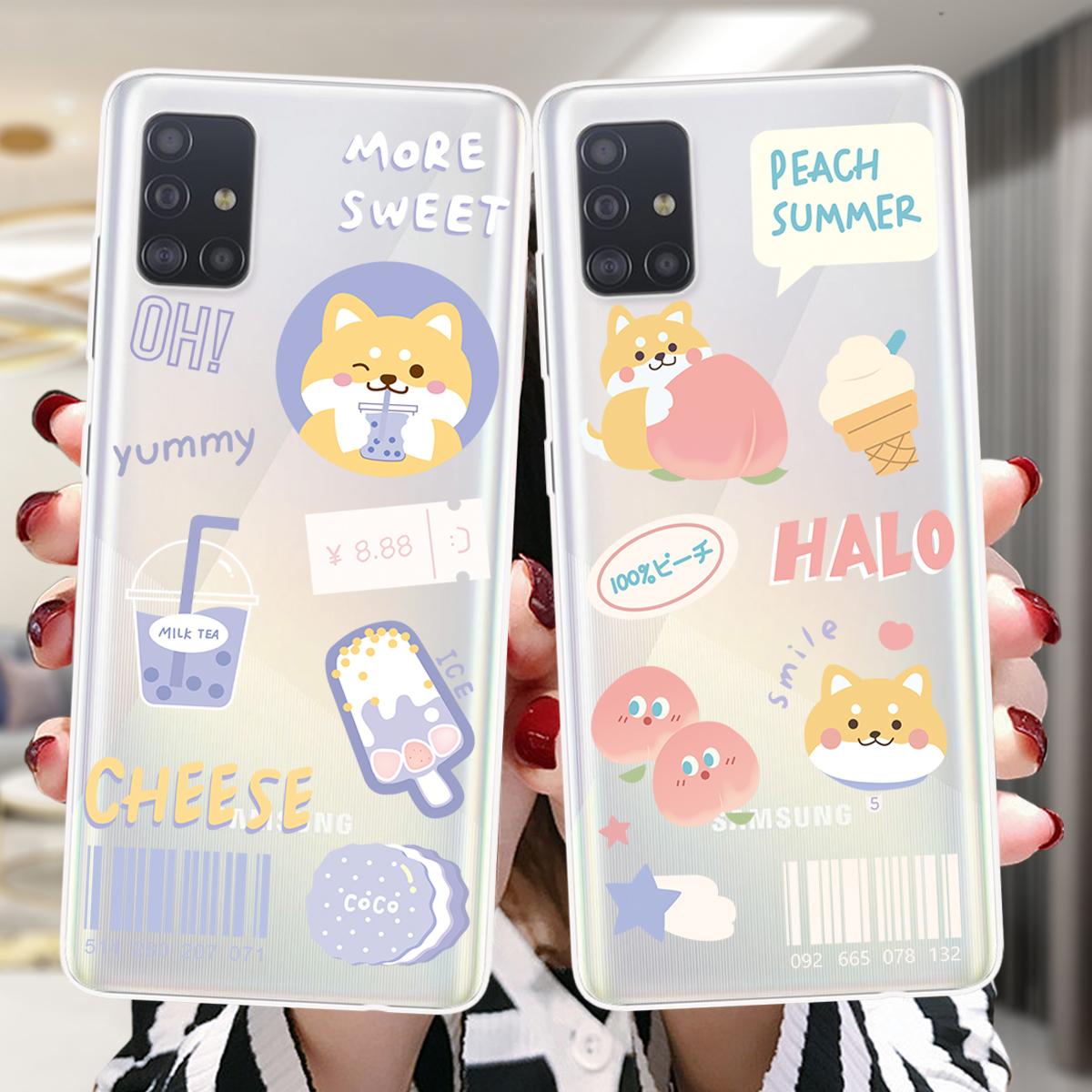 

Силиконовый чехол с милым котом и собакой в ​​виде динозавра для Samsung S22 S21 Ultra S20 Fe Plus A53 A73 A52 A72 A51 A71 A22 A12 A32 A50 A33 A13, чехол