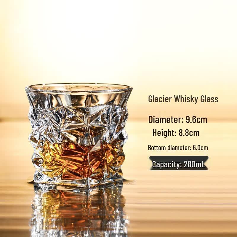 ZISIZ Crystal Glass Whiskey Cocktail Tumbler Set
