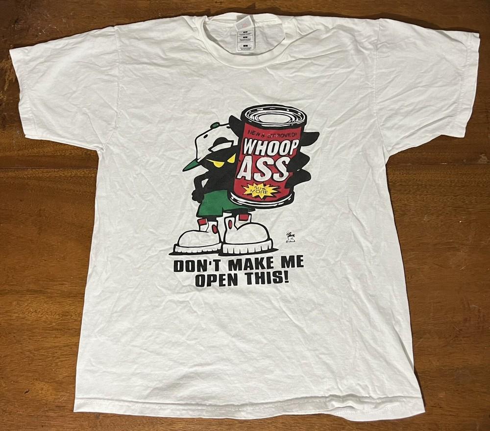 Vintage Udamon The Outhouse Trashman Can Of Whoop Ass Shirt Large 90s 00s Unisex T-Shirt