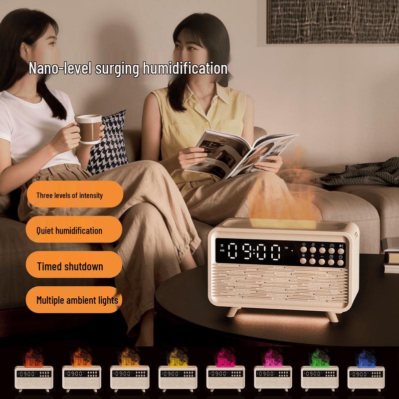 Bedside Flame Humidifier White Noise Bluetooth Speaker (CN version)