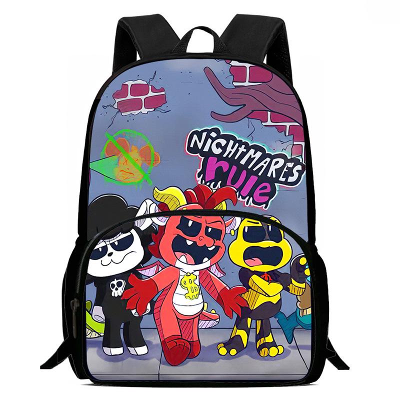 Lachende Crittersnig Htmare Peripherie Anime Rucksack Herren- Und Damen-Schultaschen