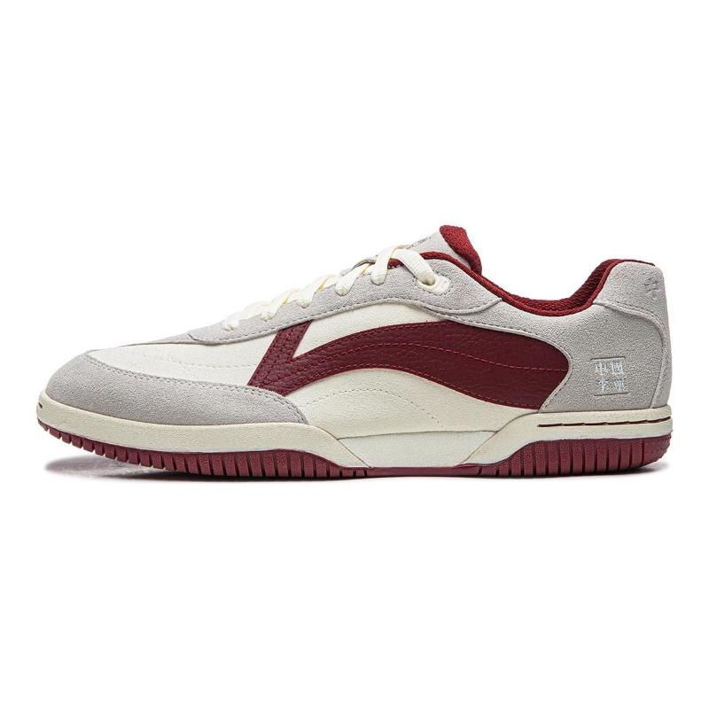 China Li-Ning PP Table Tennis Series Unisex Low-Top Casual Shoes Grey White Red AZGW003-3 40