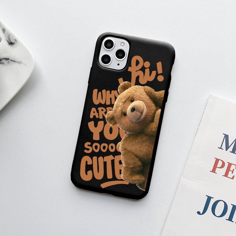 Cute Cartoon Bear Case For Samsung Galaxy M13 M31 M32 M52 S21 S20 FE S22 S10 S8 S9 Plus Note 9 8 20 Ultra 10 Lite S10e Soft Capa
