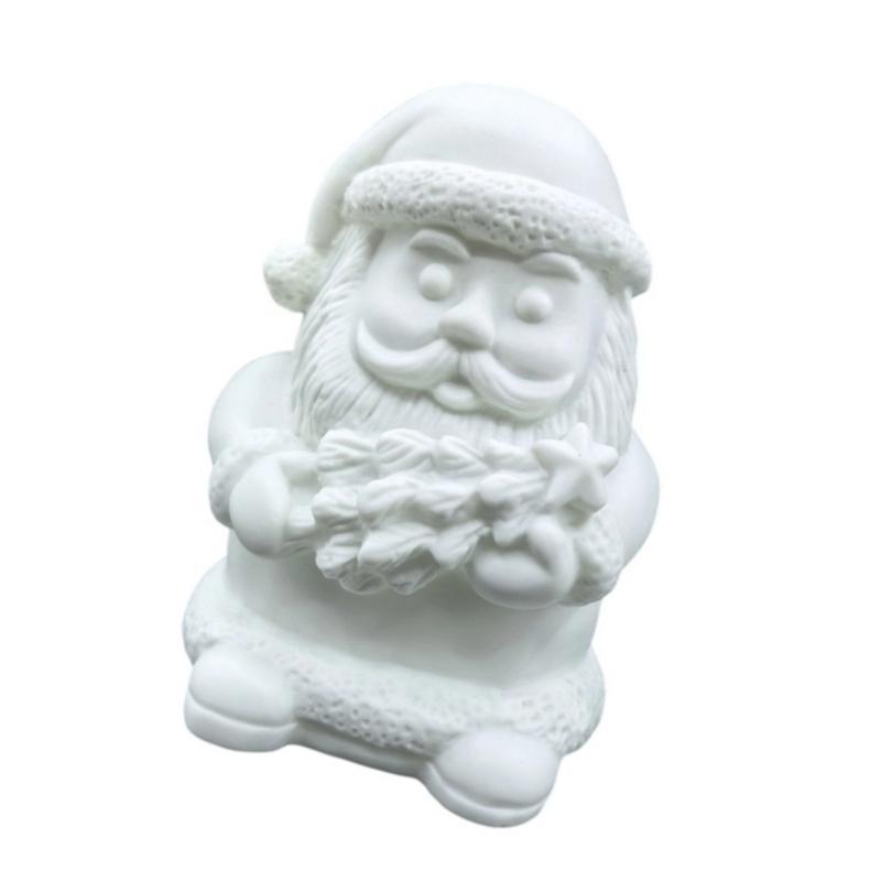Christmas Theme Unpainted Savings Box Craft For DIY Holiday Decoration PVC Resin Safe for Kids