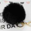 Adorable Cute Soft Rabbit Fur Ball Plush Key Chain For Bags And Car Accessories