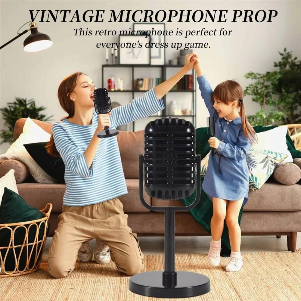 Plastic Simulation Microphone Classic Fake Microphone Model  Home Decoration