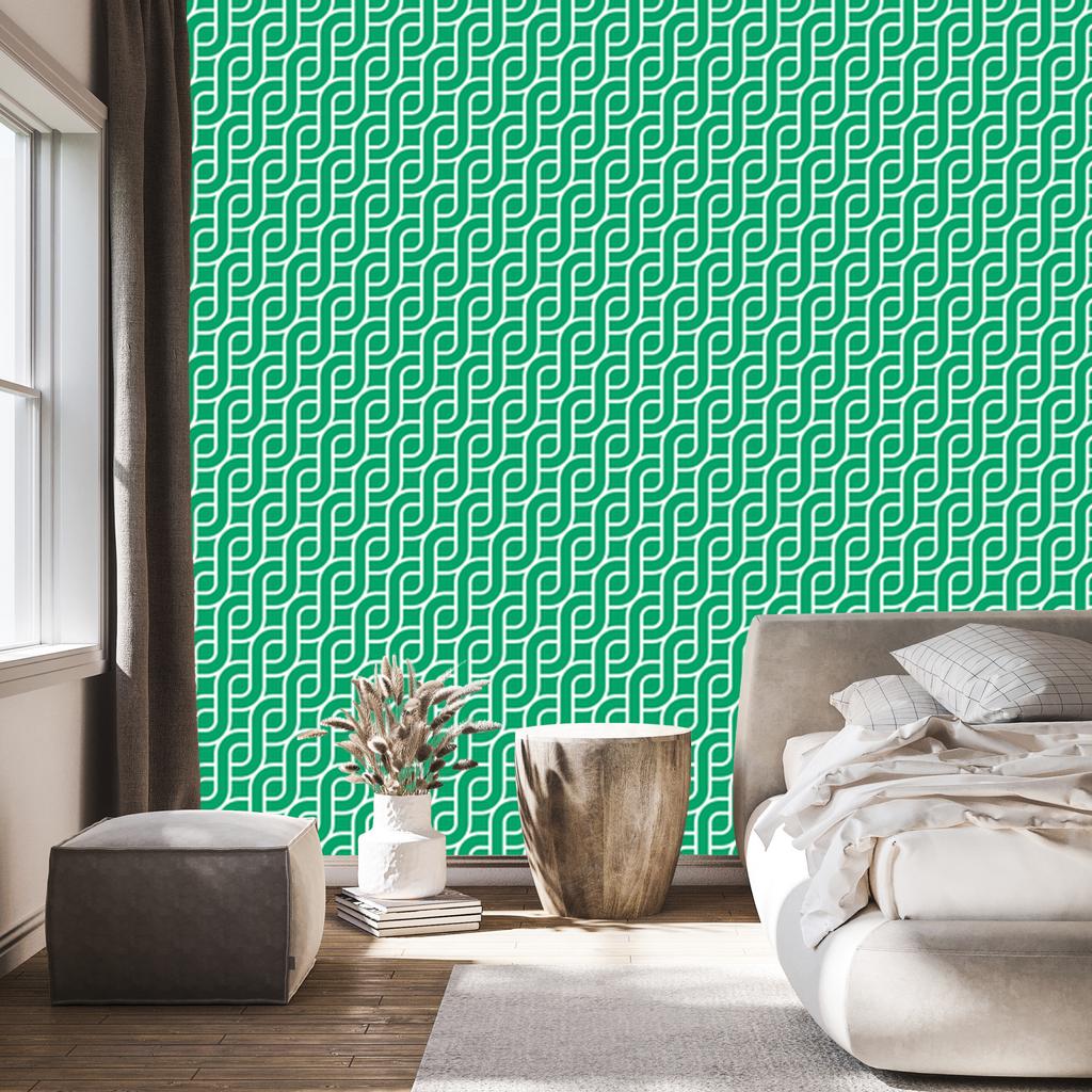 Wallpaper Geometric Pattern of Sea and Mint, Sea Background 50x1000