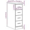 VidaXL Garage Storage Cabinet Smoked Oak 30x51x85 Cm Pine Wood, Cabinet, Tool Cabinet, Low Cabinet, Cabinet of 860584