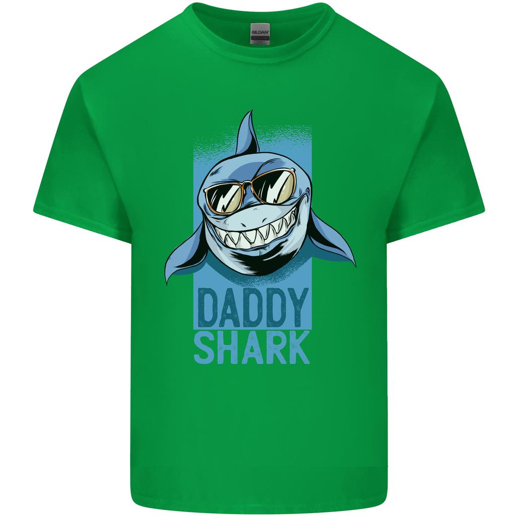 Daddy Shark Funny Fathers Day Unisexs Light Cotton TShirt