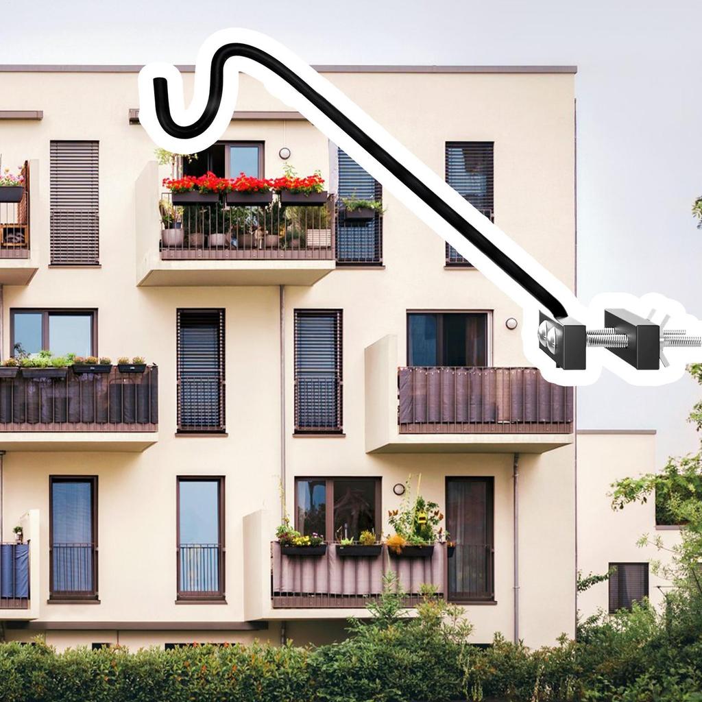 Heavy Duty Bird Feeder Pole Rotatable Planter Hook for Railing Multifunctional Swivel Planter and Feeder Hanger for Patio Garden