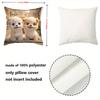 1 Pieces Cute Puppy Patterned Throw Pillow for Home Polyester pillowcase, sofa decorative cushion cov Headboard Pillow