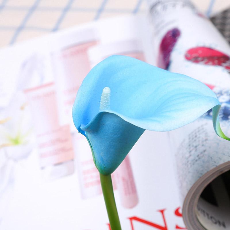

Simulated High Elastic Soft Rubber Horseshoe Lotus Touch Flowers Party Living Room Home Decoration Vase Flower Arrangement 5pcs синий