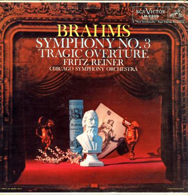LP Schallplatte JOHANNES BRAHMS - FRITZ REINER . TH - Sinfonie Nr.. 3, Tragische Ouvertüre LM2209 RCA Victor Red  US Klassik Gebraucht