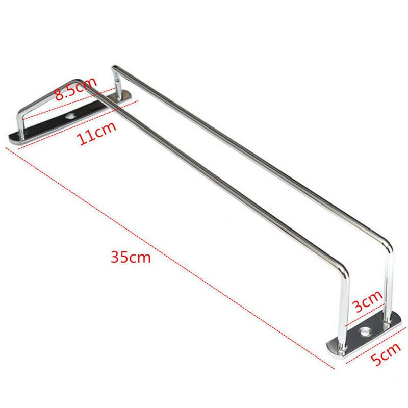 Iron Wine Rack Glass Holder Wall Mount Hanging Bar Hanger Shelf Wine Glass Rack Stand Goblet Stemware Storage Organizer Rack