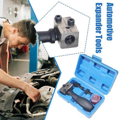 Universal Automotive Brake Pipe Flaring Tool Kit 3/16” 45-Degree Double Flaring Tool for On Car Brake Fuel Line Tubing Repa O6L3