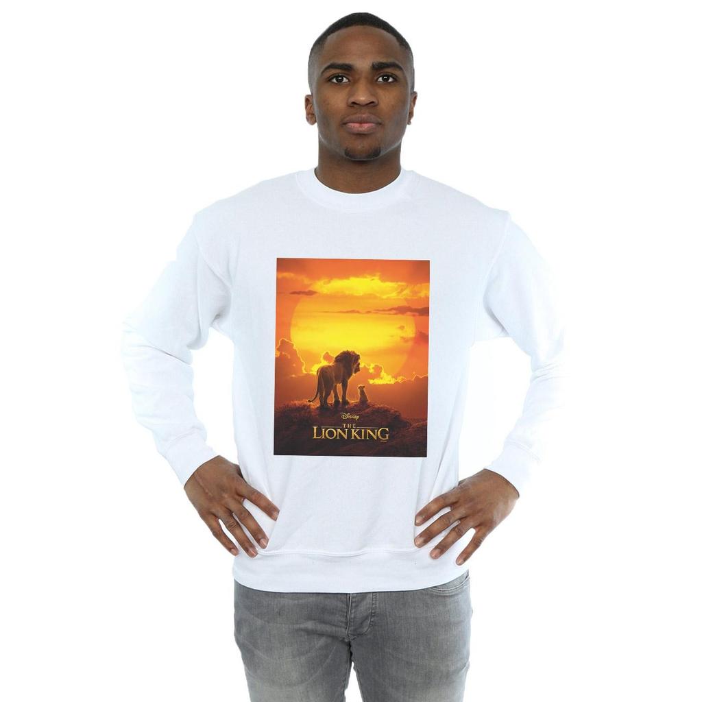 Disney Mens The Lion King Movie Sunset Poster Sweatshirt