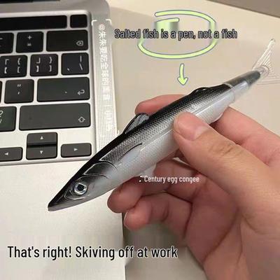 Creative Fish-Shaped Ballpoint Pen - Funny Personality, 0.5mm Black Ink