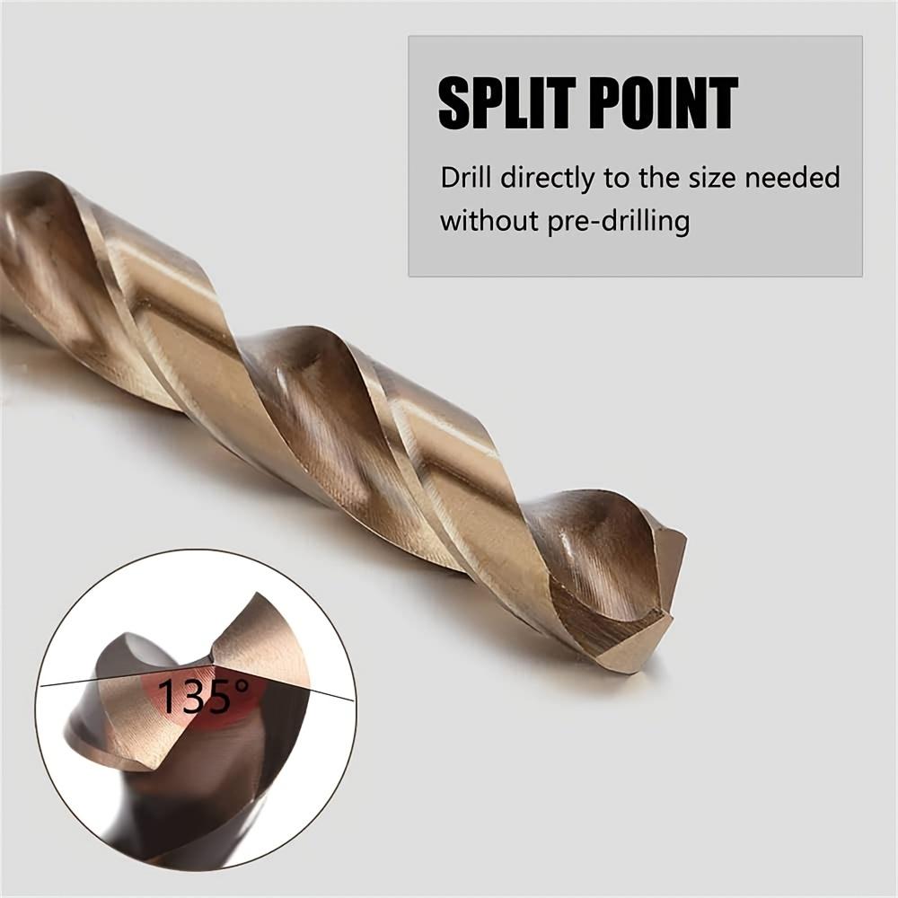 13pc/19pc/25pc Drill Bit Twist Drill Set Hole Opener Multifunctional Stainless Steel Metal Punching Twist Drill Bit