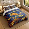 Adventure Journey Theme Personalized 3Pcs Bedding Set Custom Text & Name 1 Sheet 2 Pillowcases Household Bedding 1pc