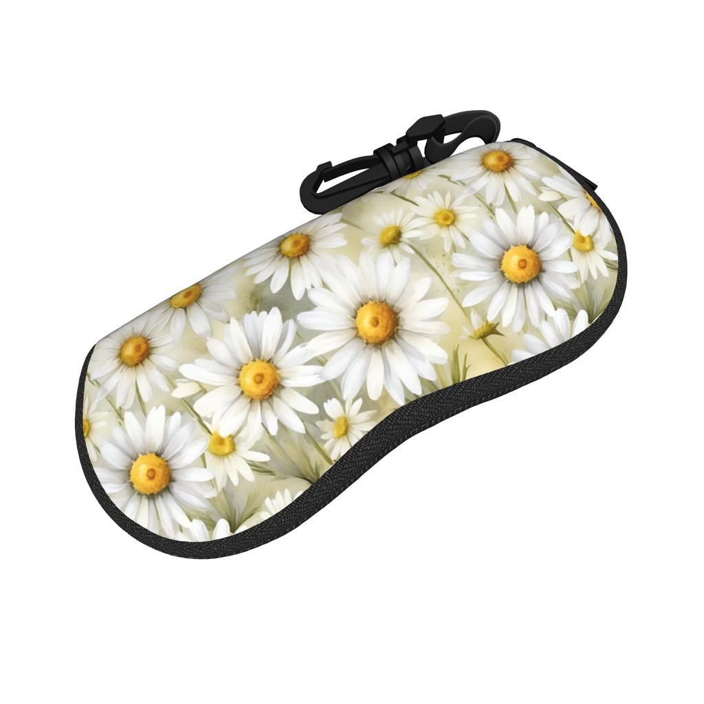 Lovely Cartoon Glasses Case Daisy Flower Merchandise Zipper Eyewear Storage Box Ins Style Glasses Box