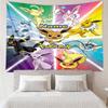 Custom Name Pokémon Print Tapestry, Backdrop, Easy Setup, Ideal for Bedroom, Office & Living Room, with Aesthetic Wall Hanging Decor.