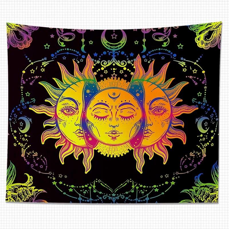 Tapiserie Zeul Soarelui Artă Totem de perete Decorare Acasă Sufragerie Agățat Pânză de fundal