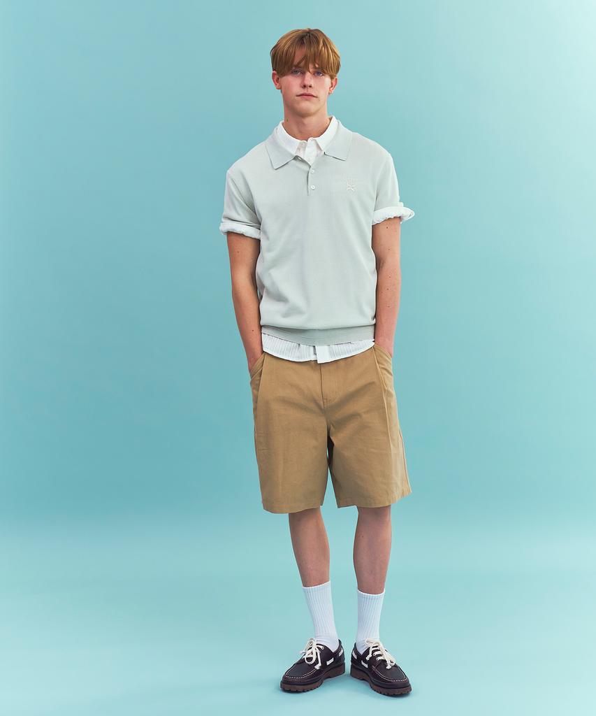 Seteo Classic Collar Half Knit Mint