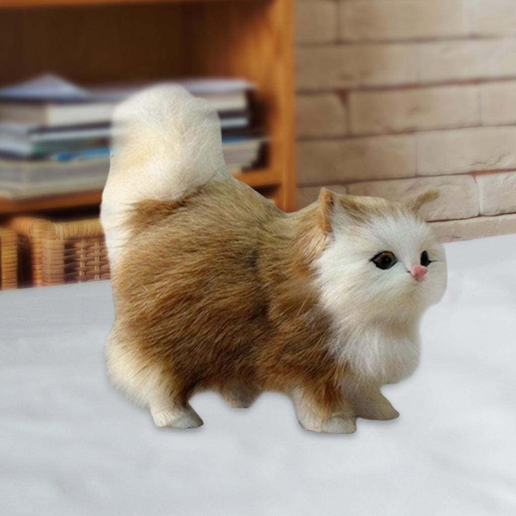 Plush Cat Dolls Desktop Ornaments Party Favor Birthday Gift Educational Toy Model Crafts Soft