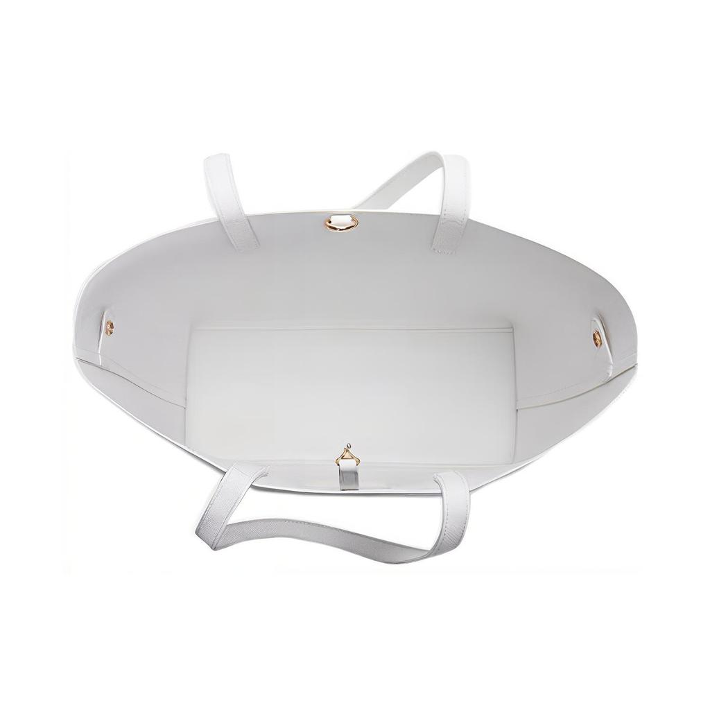 New VERSACE JEANS COUTURE Synthetic Leather Tote Bag, Shopping Bag, Handbag, Shoulder Bag Large Women's White 74VA4BAF-ZS467-003