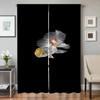 Home Interior Kitchen Curtains for Living Room 2 Pieces Blackout Curtains Door Curtain Goldfish Partition Bedroom Decoration