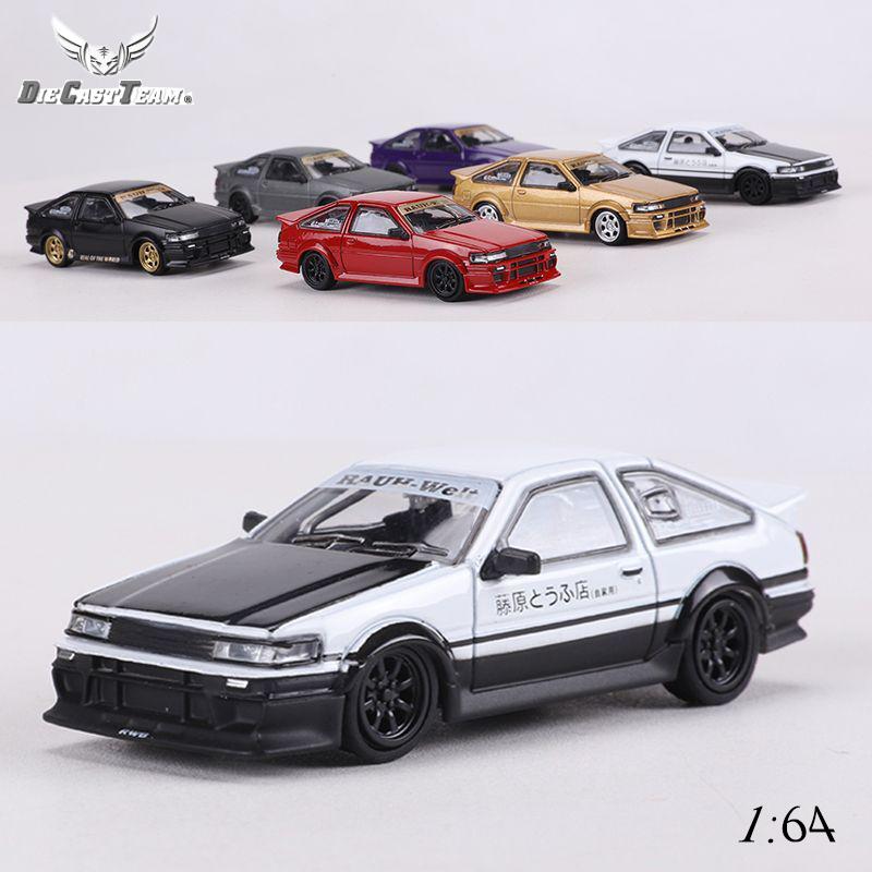DCT 1:64 Toyota AE86 Wide-body Modified Version Car Model Collection High-end Simulated Alloy Die-casting Car Model
