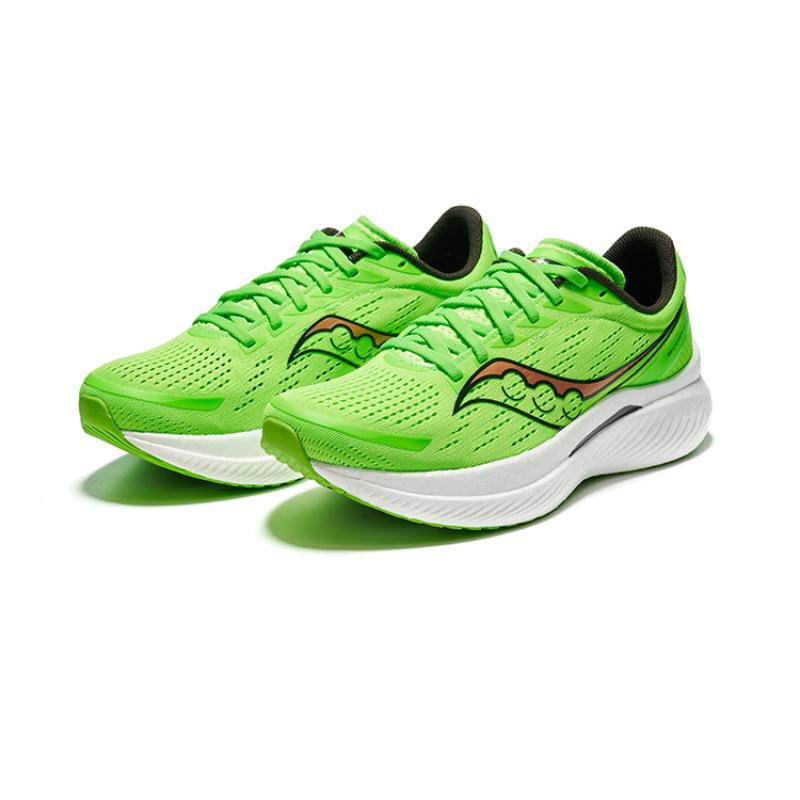Saucony Cushioning And Breathable Low top Carbon Plate Retro Running Shoes Men's Green Gold Saucony S20756-36
