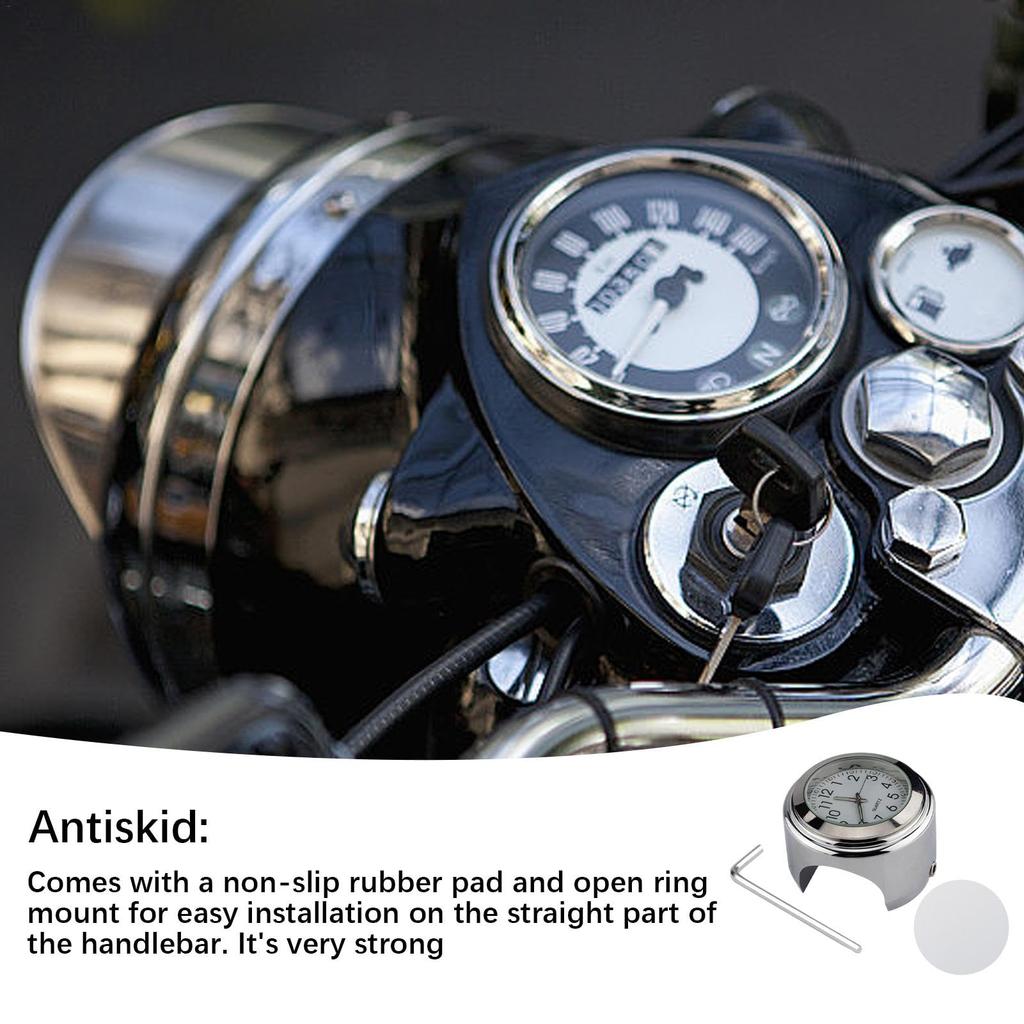Bicycle Handlebar Clock - Waterproof Clock and Thermometer, Bike Clock
