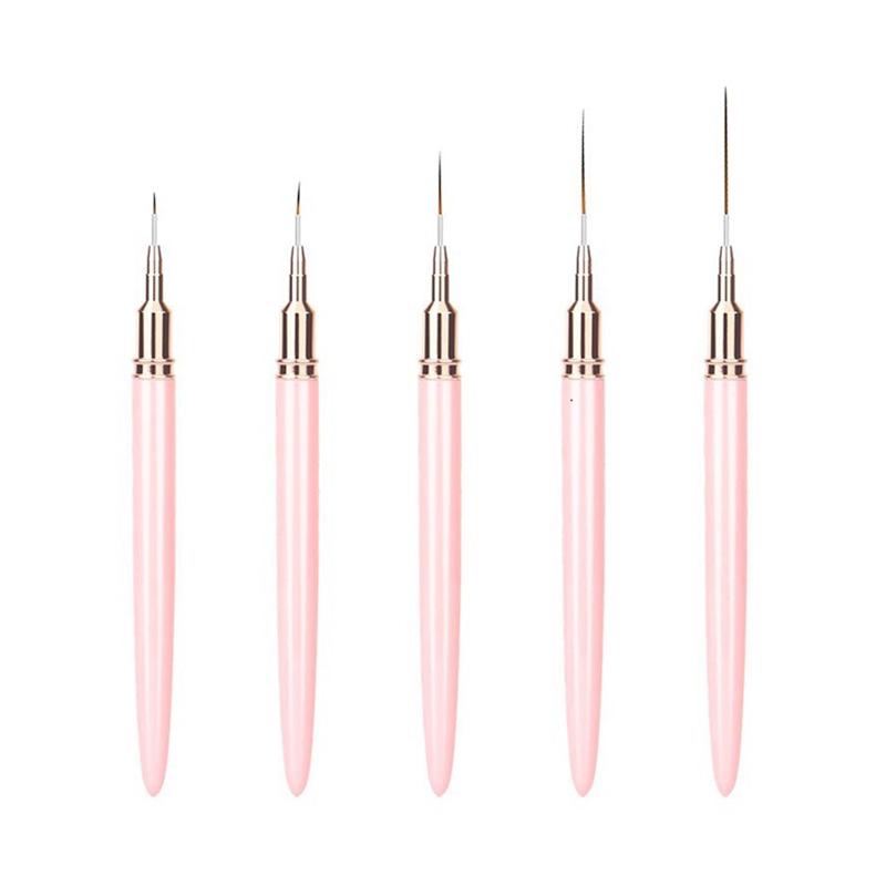Japanische Nailart Liner Stifte: Set mit 5 Kupferröhrchen zum Zeichnen von Linien, Punkten, Blumen und feinen Details.