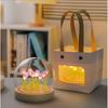 Tulip Lamp LED Night Light Decoration Lamp Glass Artificial Tulips Table Lamp for Bedroom, Livingroom, Birthday, Anniversary Gift (10 Flower, Purple)