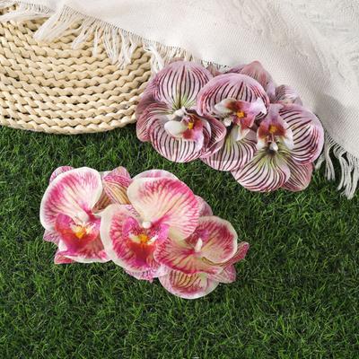 Clamp Realistic Orchid Design Lightweight Decorative Hair Clip Secure Grip Back Head
