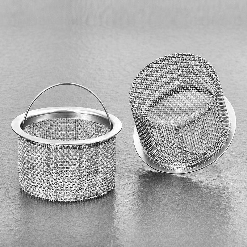Stainless Steel Kitchen Sink Strainer Thickened Anti Clog Drain Filter Universal Leak Proof Mesh For Sink Basket Debris Catcher
