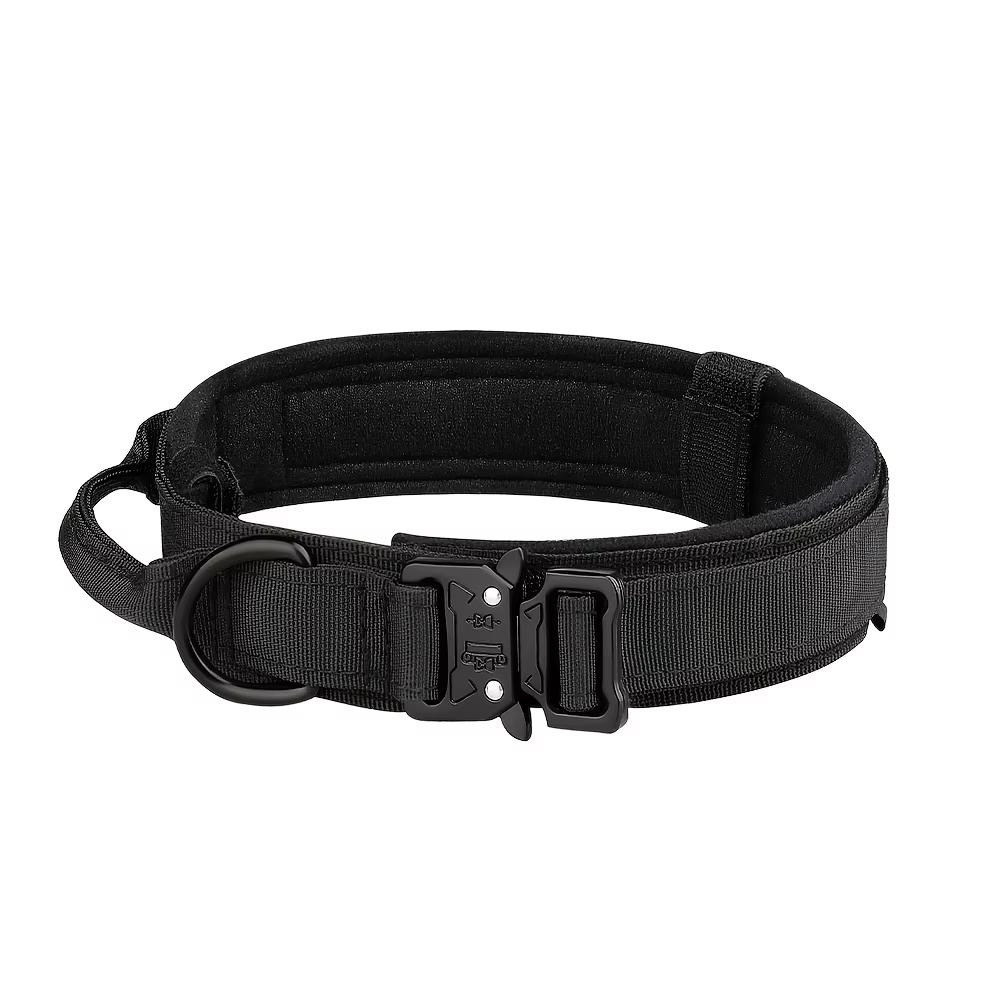 Tactical Dog Collar 7 Optional Colors Heavy Duty Metal D-ring Adjustable Military Training Collar For Medium Large Dog