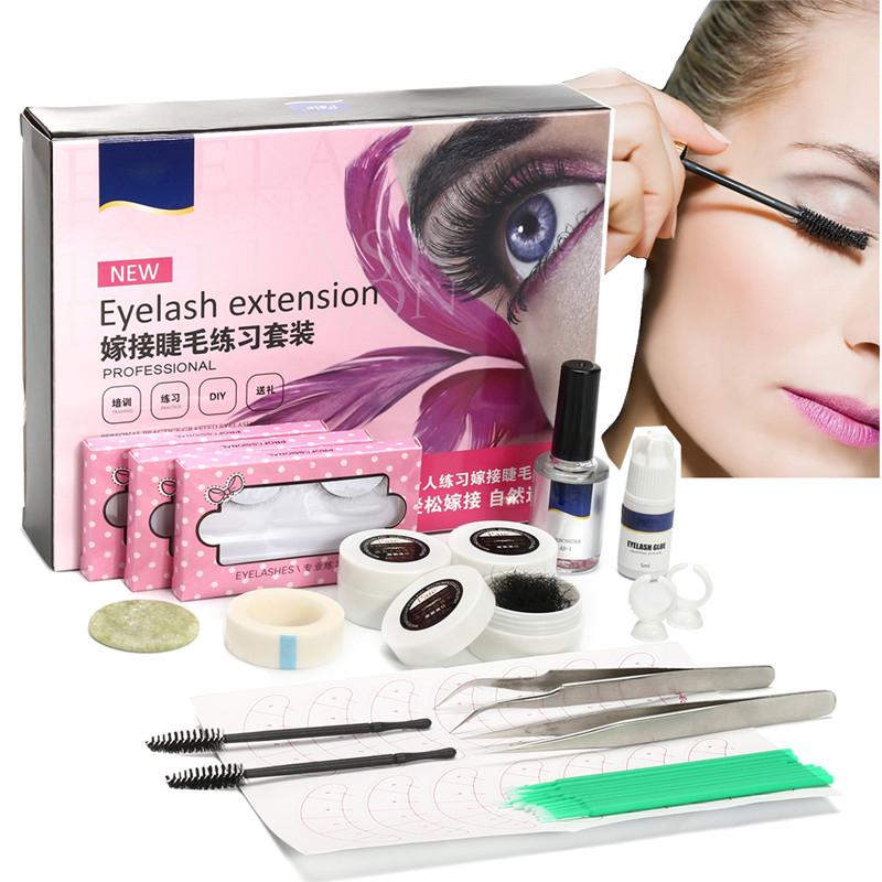 Semi Permanent Individual Eyelash Extensions Curl Glue Set Lash Starter Set Kit New