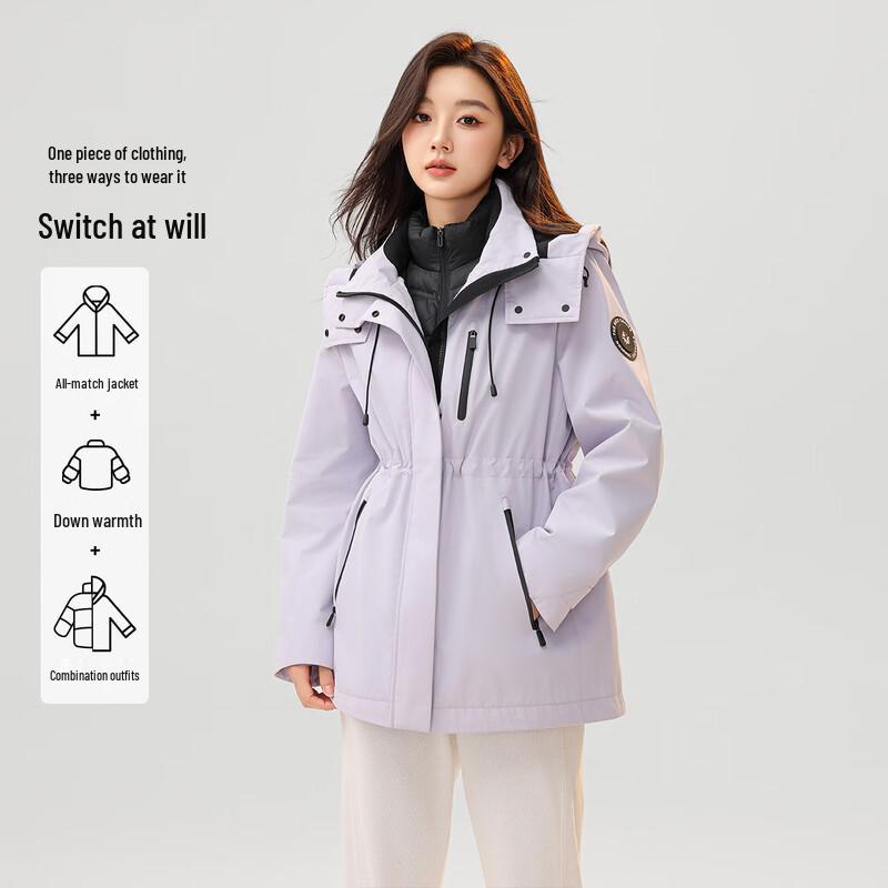 SNOWFLYING Women s 3-in-1 Down Jacket L
