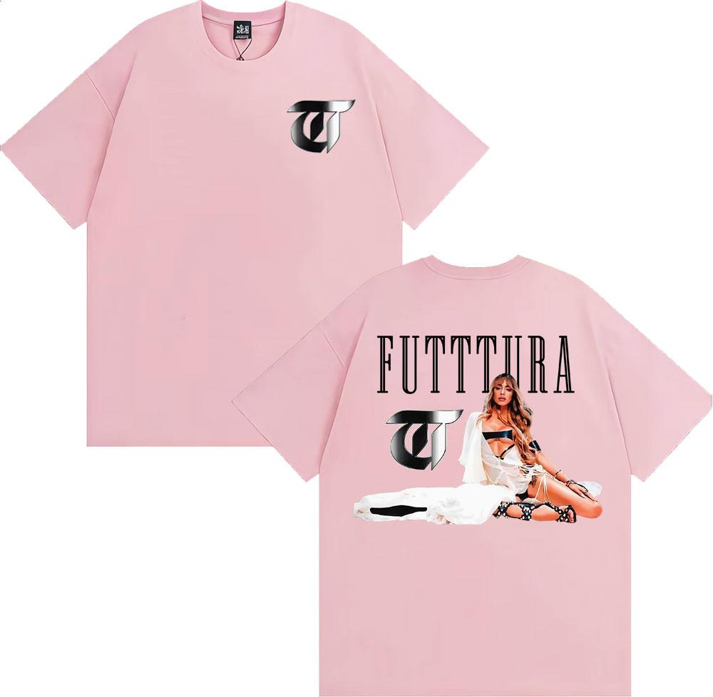 Tini Stoessel Futtura Album Tour 2025 Merch T Shirts Men Women Hip Hop Vintage Trend T Shirt Cotton 100 Loose Oversized Tshirt