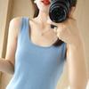 Slim Sleeveless Sweater Spring New Low Round Neck Women's Vest Sexy Inner Bottoming Suspender Shirt